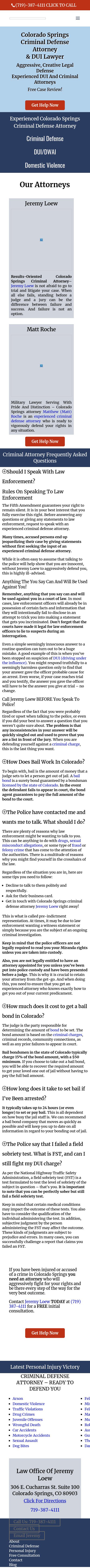 Law Office Of Jeremy Loew - Colorado Springs CO Lawyers