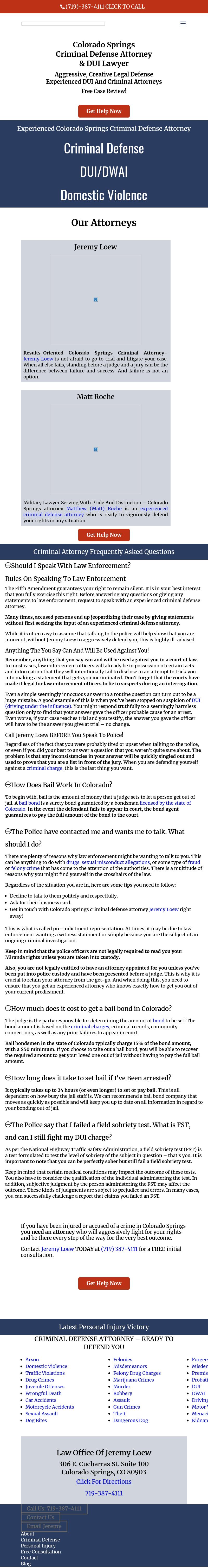 Law Office Of Jeremy Loew - Colorado Springs CO Lawyers