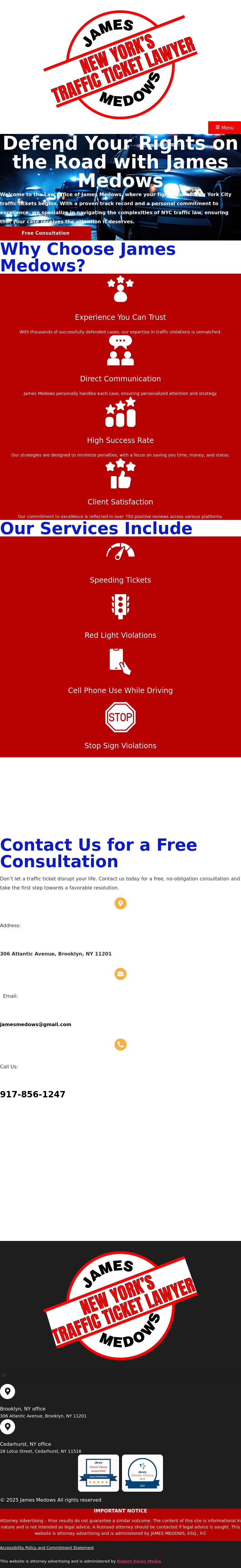 The Law Office Of James Medows - Brooklyn NY Lawyers